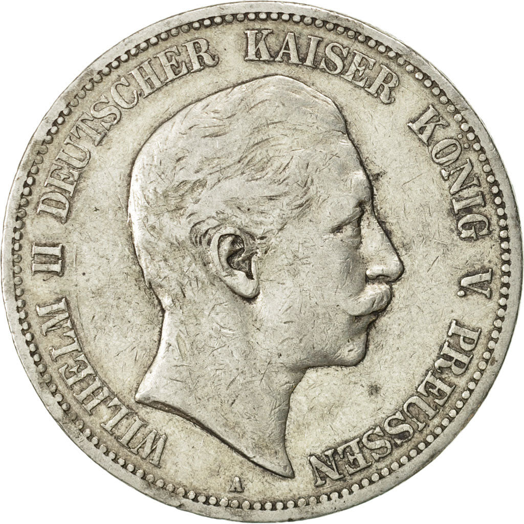 German States, PRUSSIA, Wilhelm II, 5 Mark, 1902, Berlin, EF(40-45), KM 523