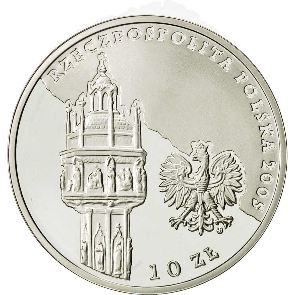 Poland, 10 Zlotych, 2005, Warsaw, MS(65-70), Silver, KM:539