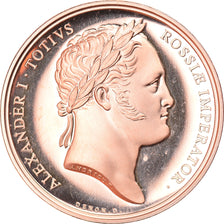 France, Medal, Bataille de Waterloo, Alexander Ier, History, MS(65-70), Copper