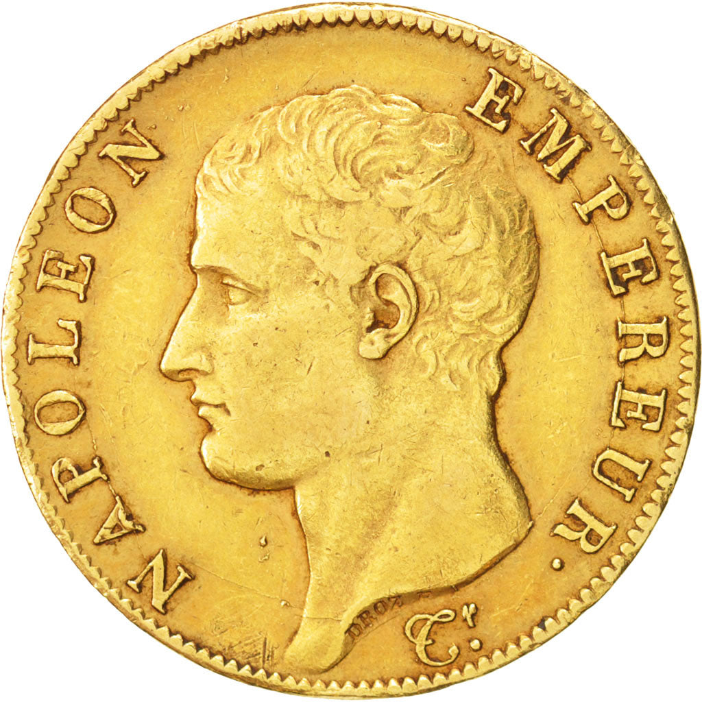 France, Napoleon I, 40 Francs, 1806, Paris, Gold, KM:675.1