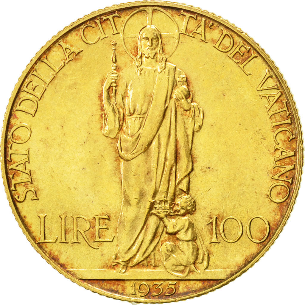 Moneta, CITTÀ DEL VATICANO, Pius XI, 100 Lire, 1935, SPL-, Oro, KM:9