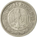 GERMANY, WEIMAR REPUBLIC, 50 Reichspfennig, 1928, Hamburg, AU(50-53), KM 49