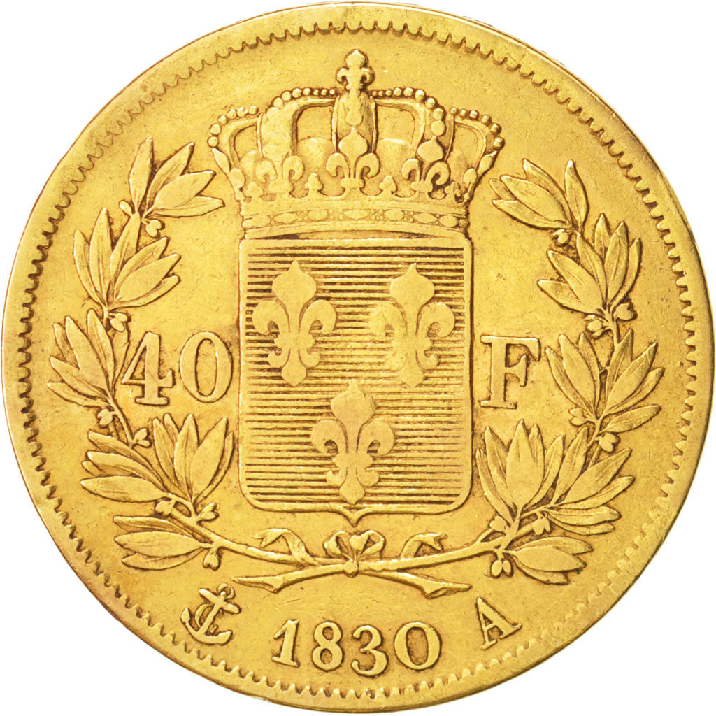 France, Charles X, 40 Francs, 1830, Paris, Gold, KM:721.1