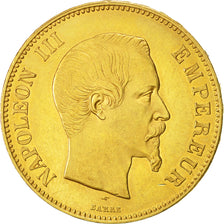 France, Napoleon III, 100 Francs, 1855, Paris, AU(50-53), Gold, KM 786.1
