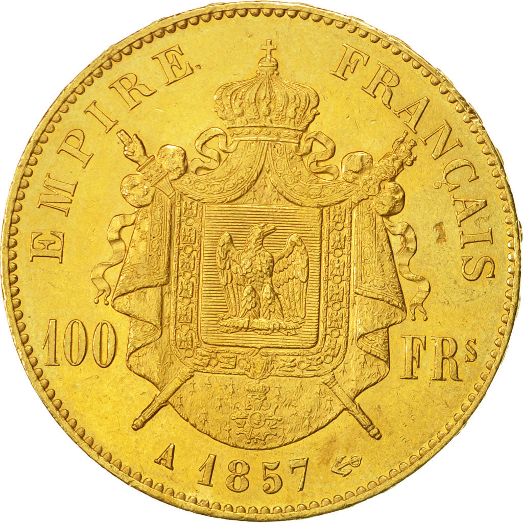 Munten, Frankrijk, Napoleon III, Napoléon III, 100 Francs, 1857, Paris, ZF+