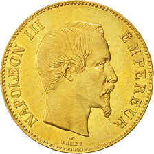 Francia, Napoleon III, 100 Francs, 1858, Paris, MBC+, Oro, KM 786.1