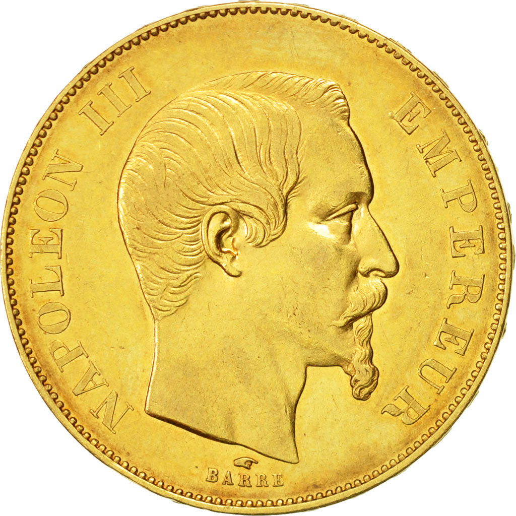 Coin, France, Napoleon III, Napoléon III, 50 Francs, 1856, Paris, AU(50-53)