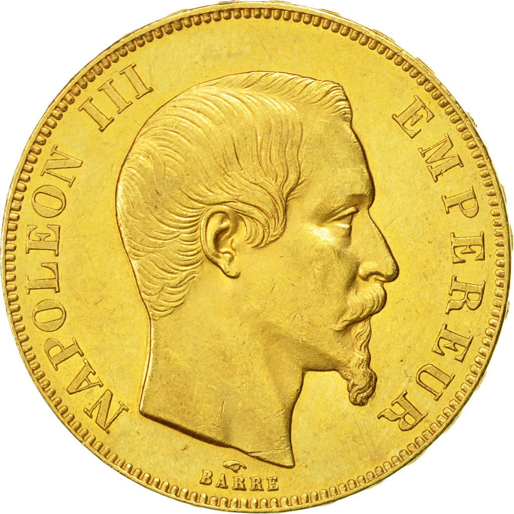Coin, France, Napoleon III, Napoléon III, 50 Francs, 1859, Paris, AU(50-53)