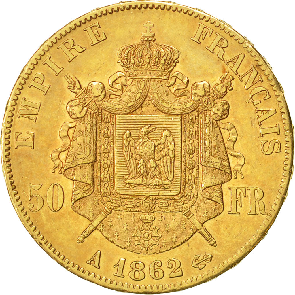 Munten, Frankrijk, Napoleon III, Napoléon III, 50 Francs, 1862, Paris, ZF