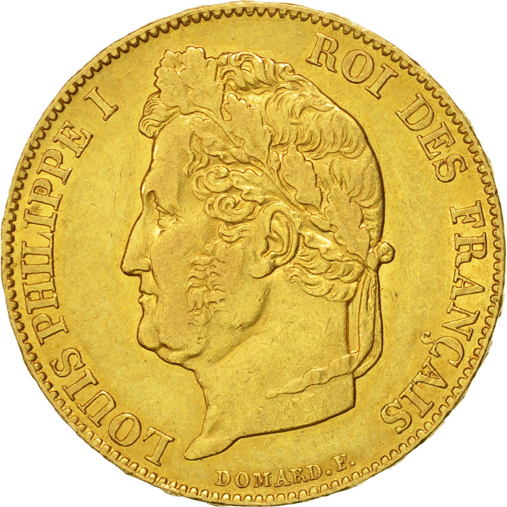 Coin, France, Louis-Philippe, 20 Francs, 1848, Paris, AU(50-53), Gold, KM:750.1
