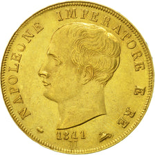 Munten, Italiaanse staten, KINGDOM OF NAPOLEON, Napoleon I, 40 Lire, 1811