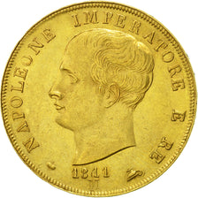 Moneta, STATI ITALIANI, KINGDOM OF NAPOLEON, Napoleon I, 40 Lire, 1811, Milan