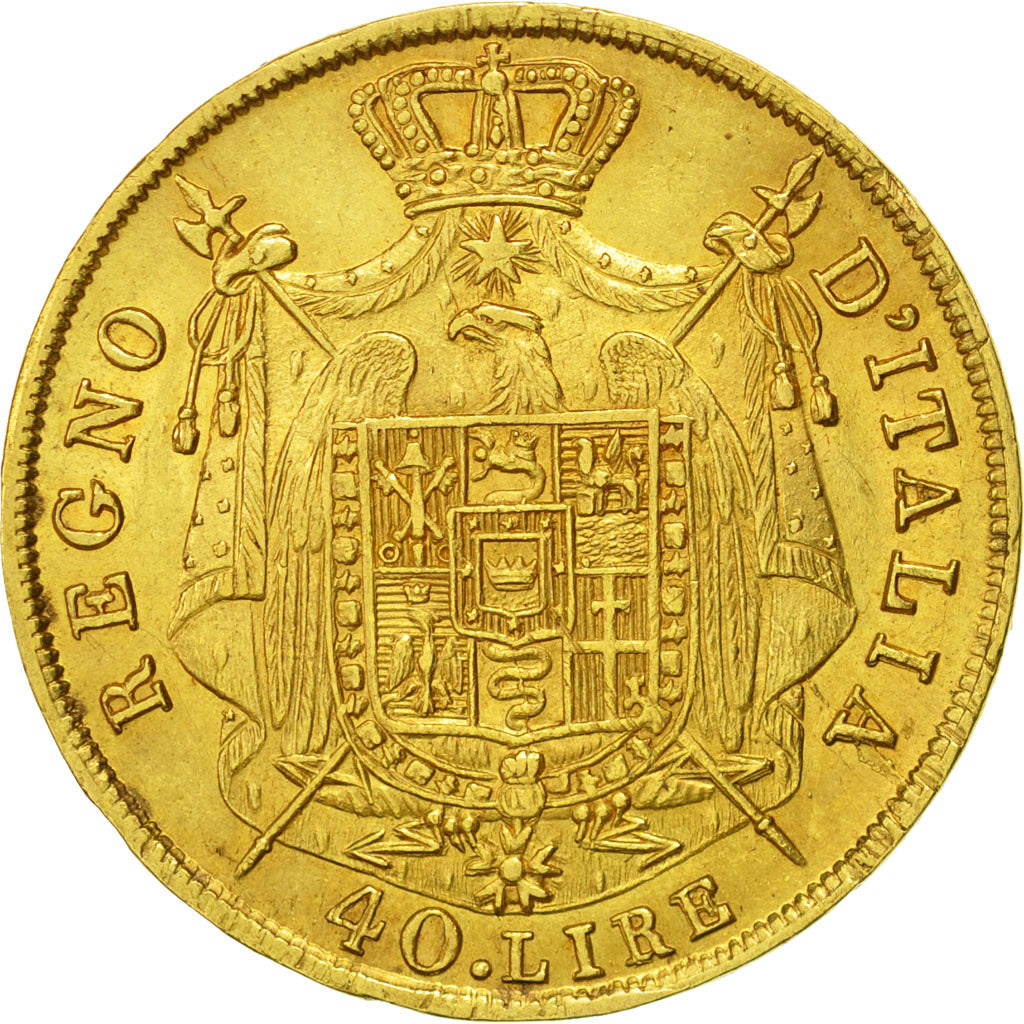 Moneta, STATI ITALIANI, KINGDOM OF NAPOLEON, Napoleon I, 40 Lire, 1811, Milan