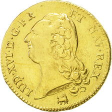 France, Louis XVI, Double louis d'or à la tête nue, 1786, Rouen, KM 592.3