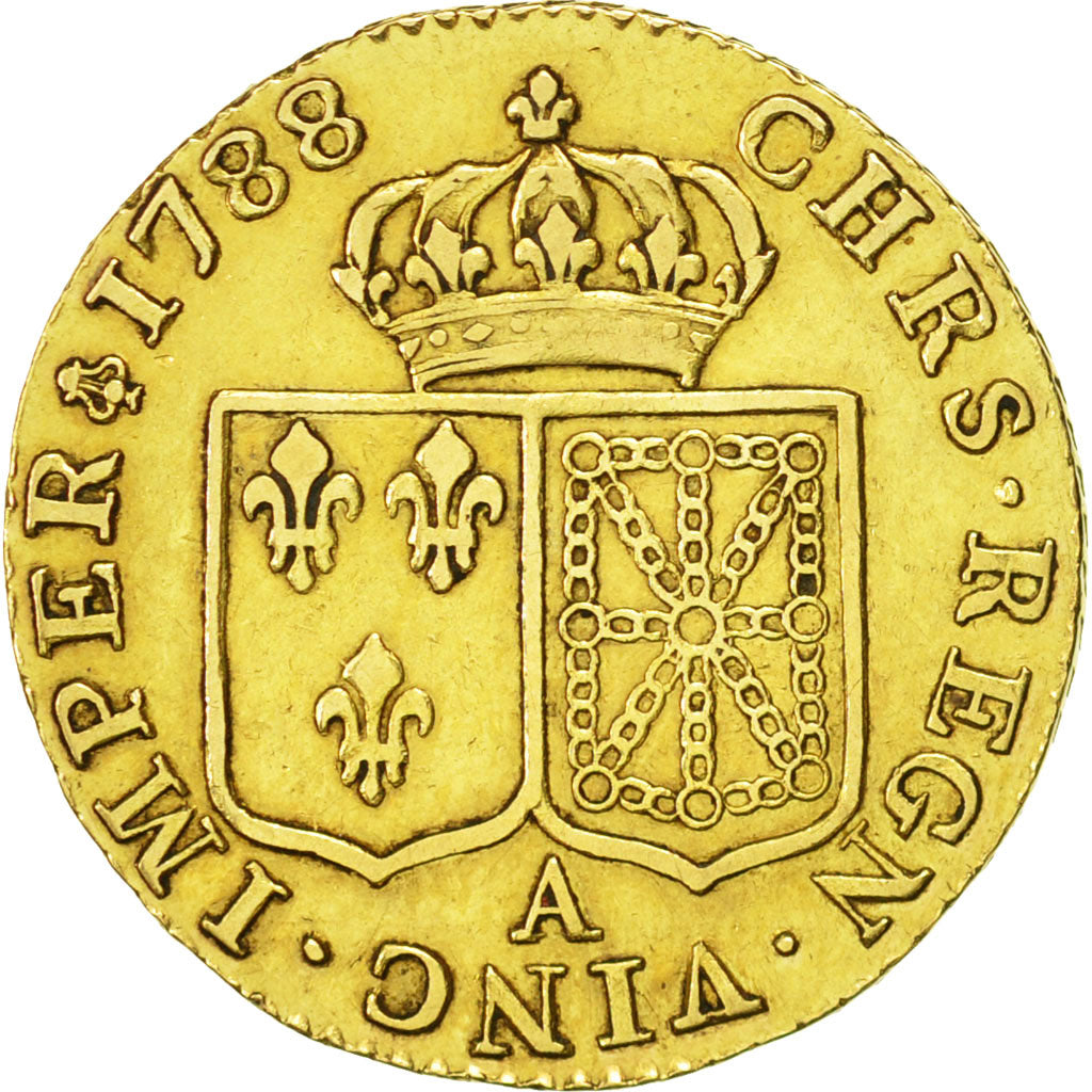 France, Louis XVI, Louis d'or à la tête nue, 1788, Paris, TTB, Or, Gadoury 361