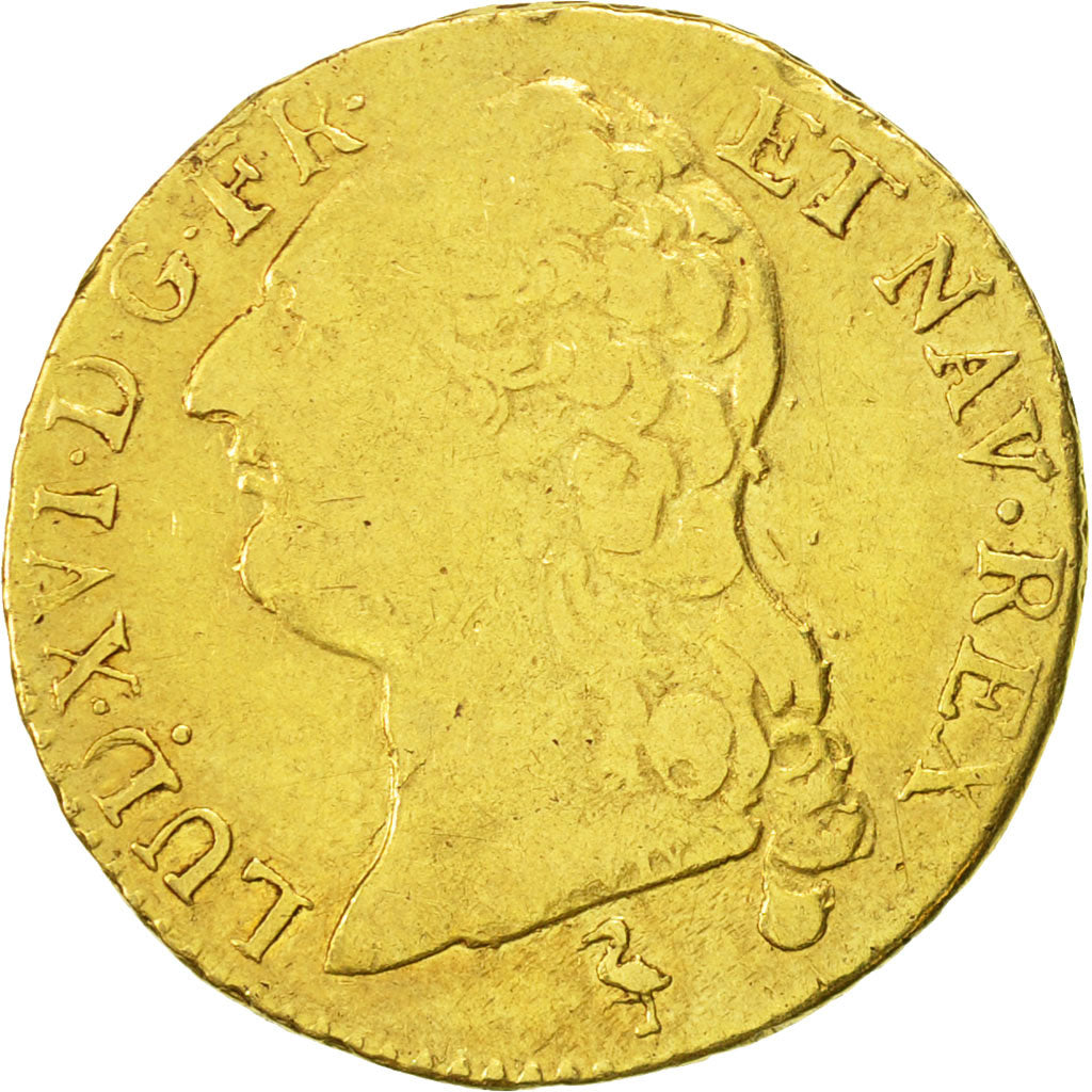 France, Louis XVI, Louis d'or à la tête nue, 1787, Paris, TB+, Or, Gadoury 361