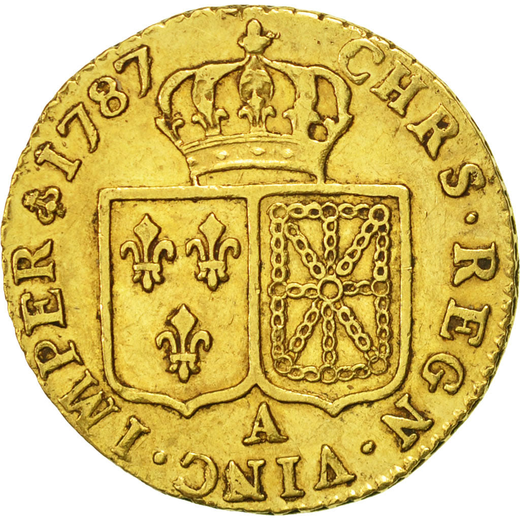 France, Louis XVI, Louis d'or à la tête nue, 1787, Paris, TB+, Or, Gadoury 361