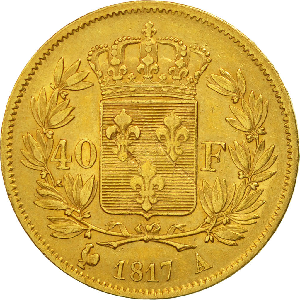 Coin, France, Louis XVIII, Louis XVIII, 40 Francs, 1817, Paris, EF(40-45), Gold