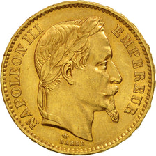 France, Napoléon III, 20 Francs, 1867, Paris, SUP, Or, KM:801.1, Gadoury 1062
