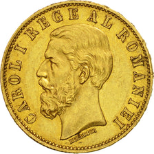 Roumanie, Carol I, 20 Lei, 1883, Bucarest, TTB+, Or, KM:20