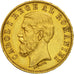 Rumanía, Carol I, 20 Lei, 1883, Bucarest, MBC+, Oro, KM:20
