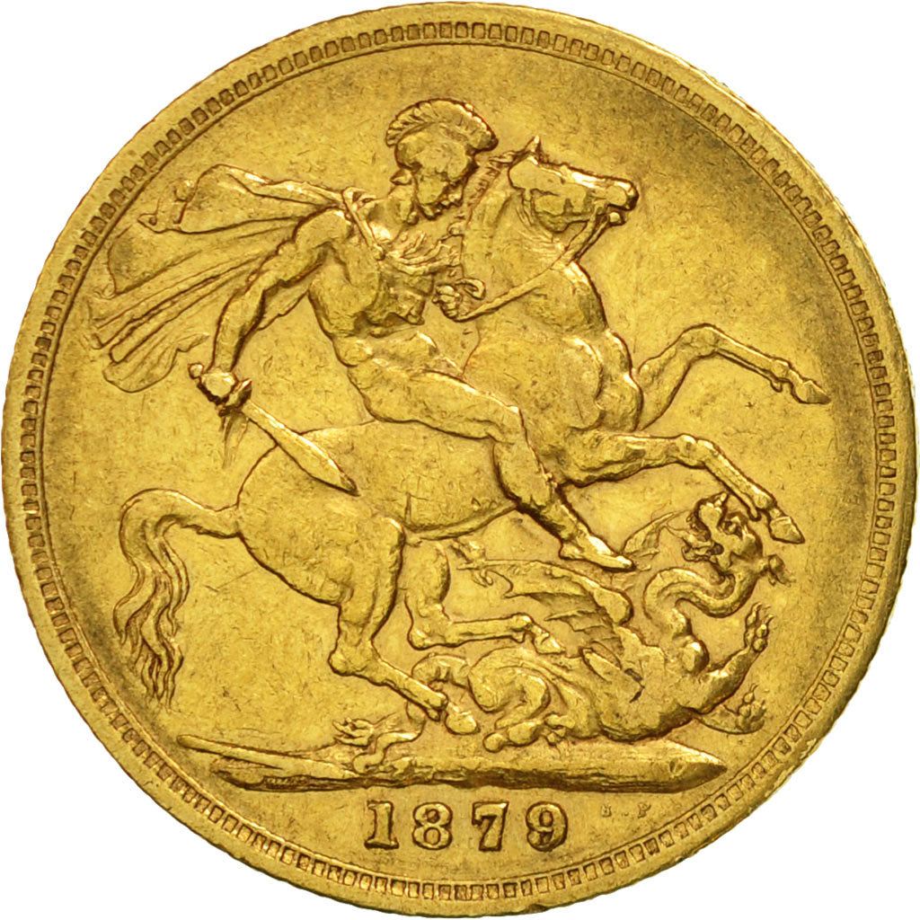 Coin, Australia, Victoria, Sovereign, 1879, Melbourne, EF(40-45), Gold, KM:7