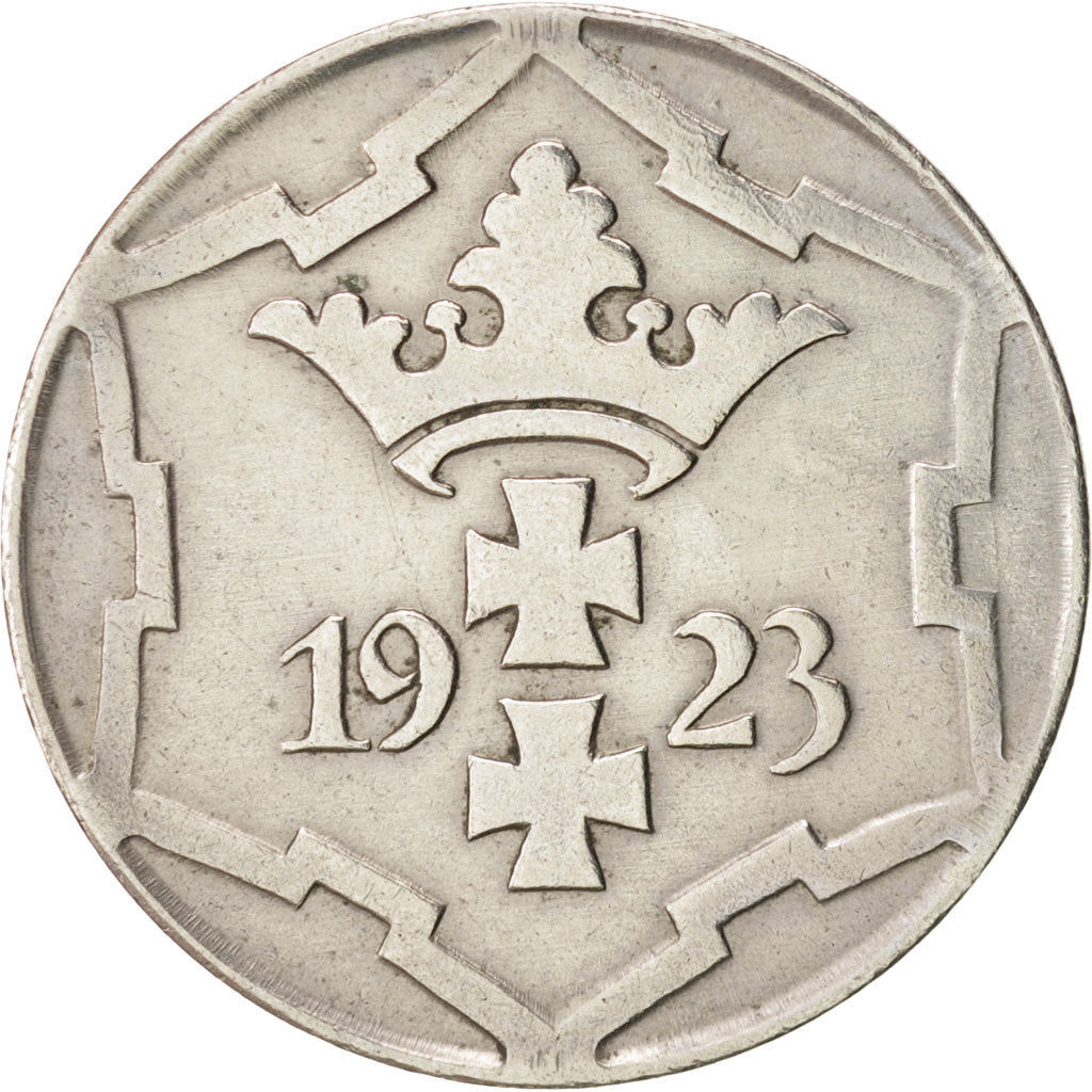 DANZIG, 10 Pfennig, 1923, KM:143