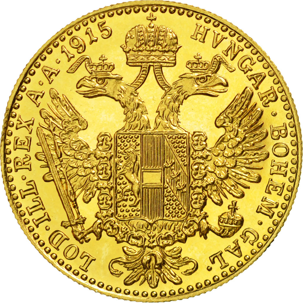 Coin, Austria, Franz Joseph I, Ducat, 1915, MS(60-62), Gold, KM:2267