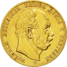 Coin, German States, PRUSSIA, Wilhelm I, 10 Mark, 1875, Cleves, EF(40-45), Gold