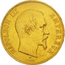 Francia, Napoleon III, 100 Francs, 1857, Paris, MBC, Oro, KM 786.1