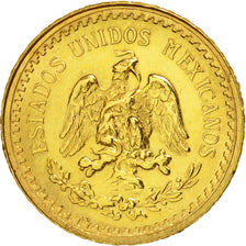 México, 2-1/2 Pesos, 1945, Mexico City, MBC, Oro, KM:463