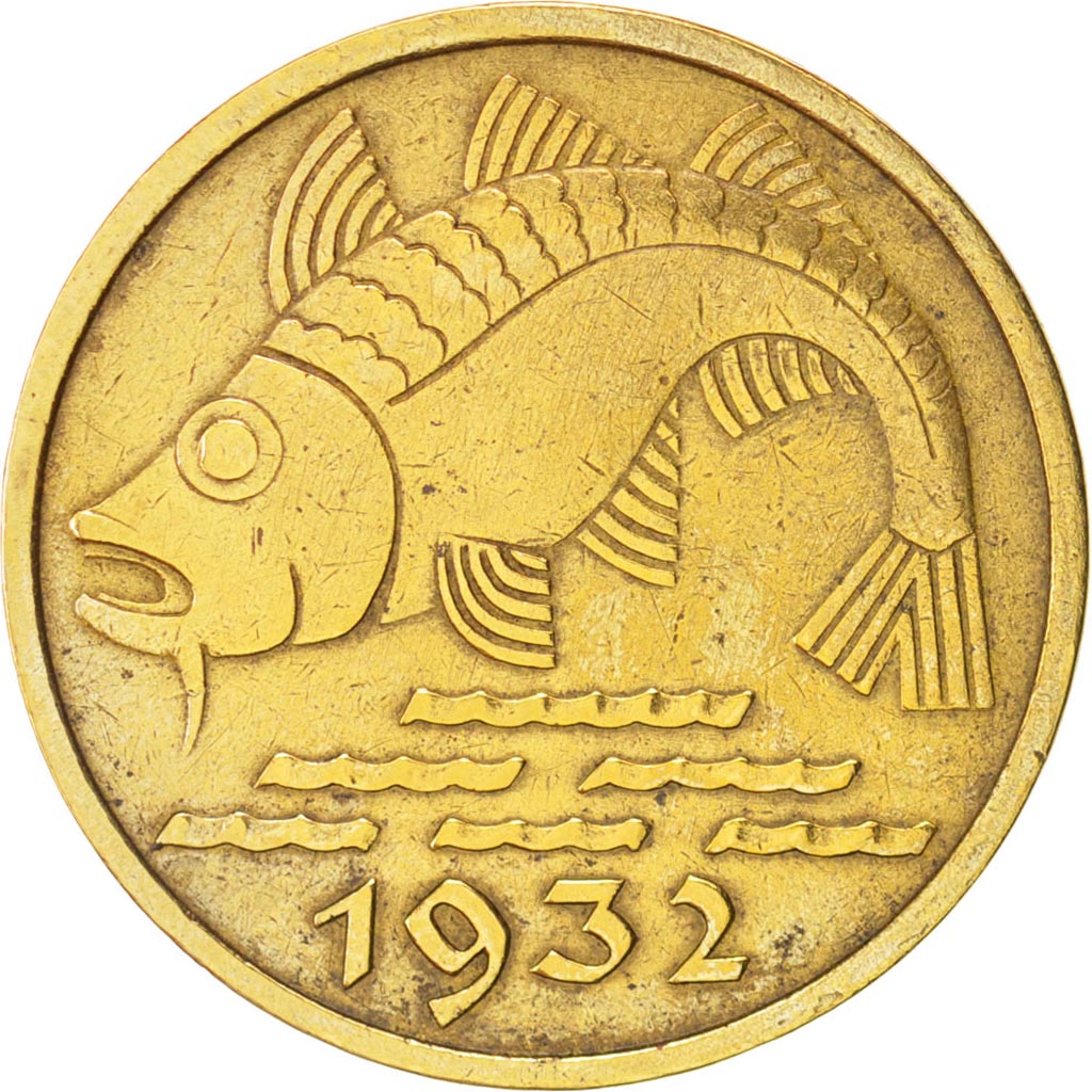 DANZIG, 10 Pfennig, 1932, KM:152