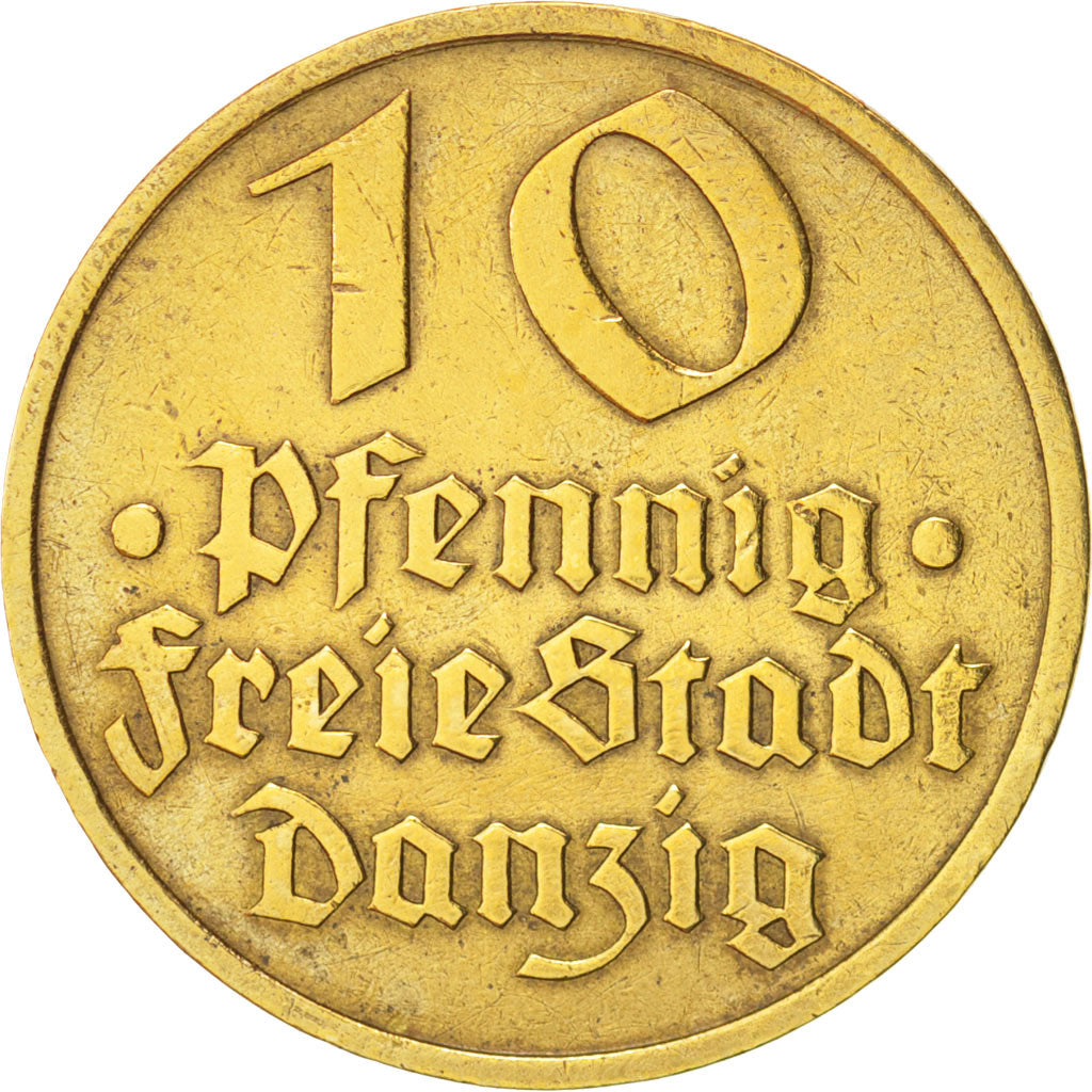 DANZIG, 10 Pfennig, 1932, KM:152