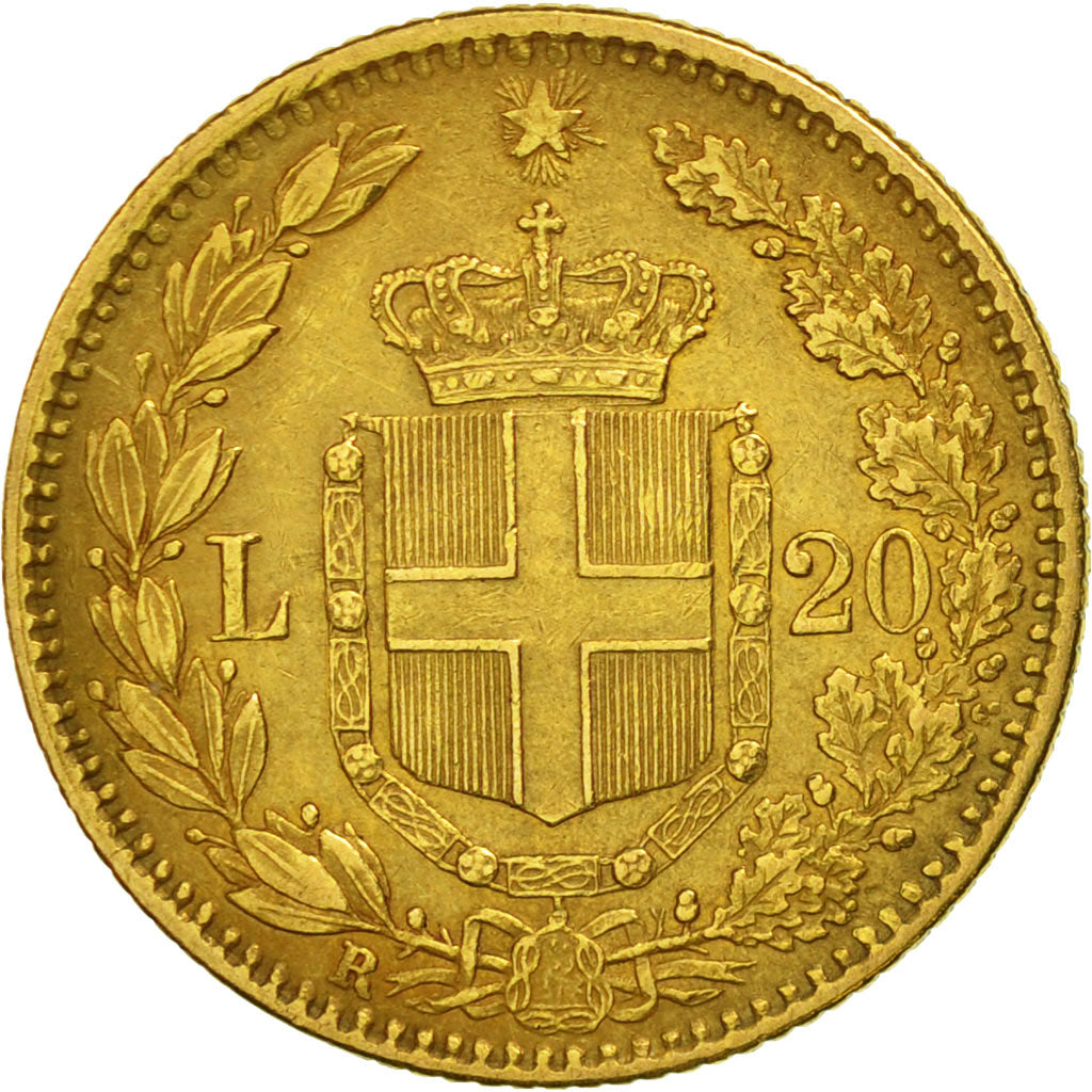 Italie, Umberto I, 20 Lire, 1882, Rome, TTB, Or, KM:21