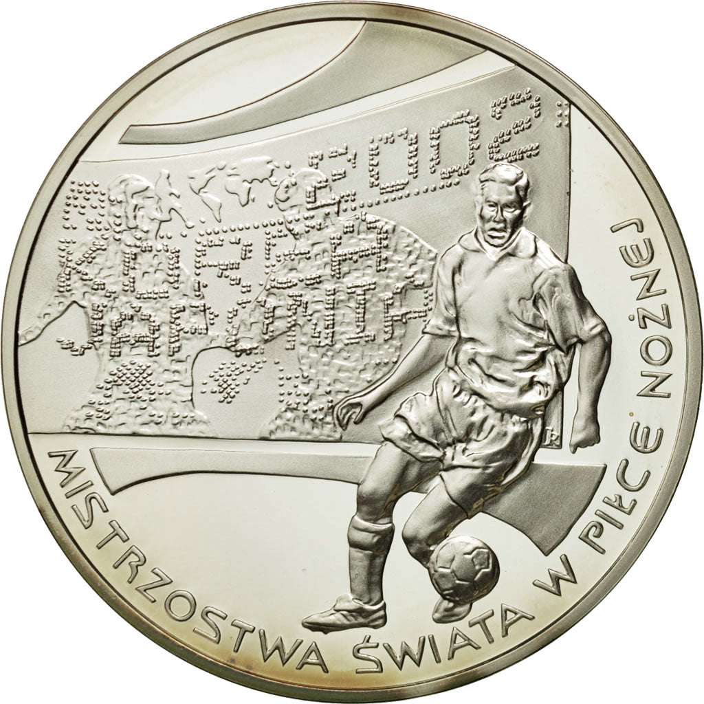 Coin, Poland, 10 Zlotych, 2002, Warsaw, MS(65-70), Silver, KM:434