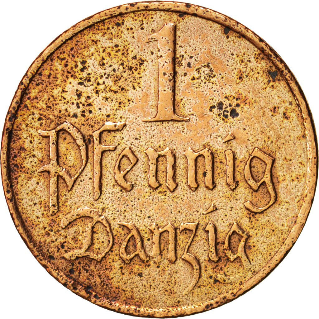 DANZIG, Pfennig, 1930, Bronze, KM:140