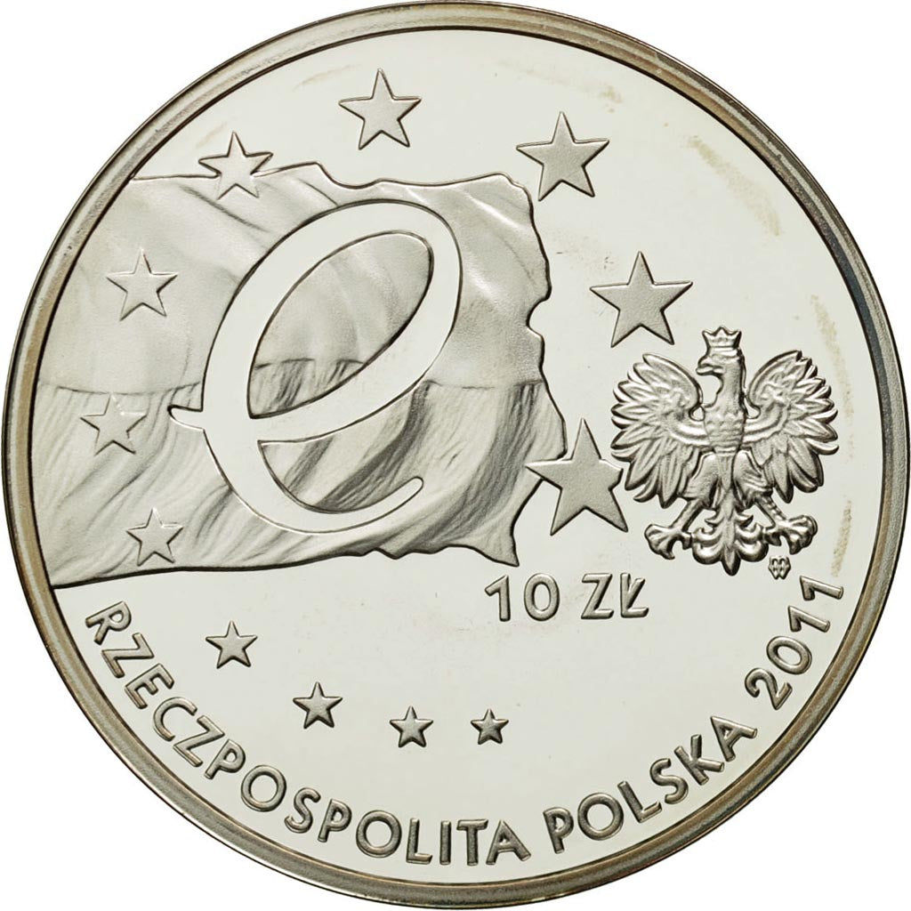 Coin, Poland, 10 Zlotych, 2011, Warsaw, MS(65-70), Silver, KM:778