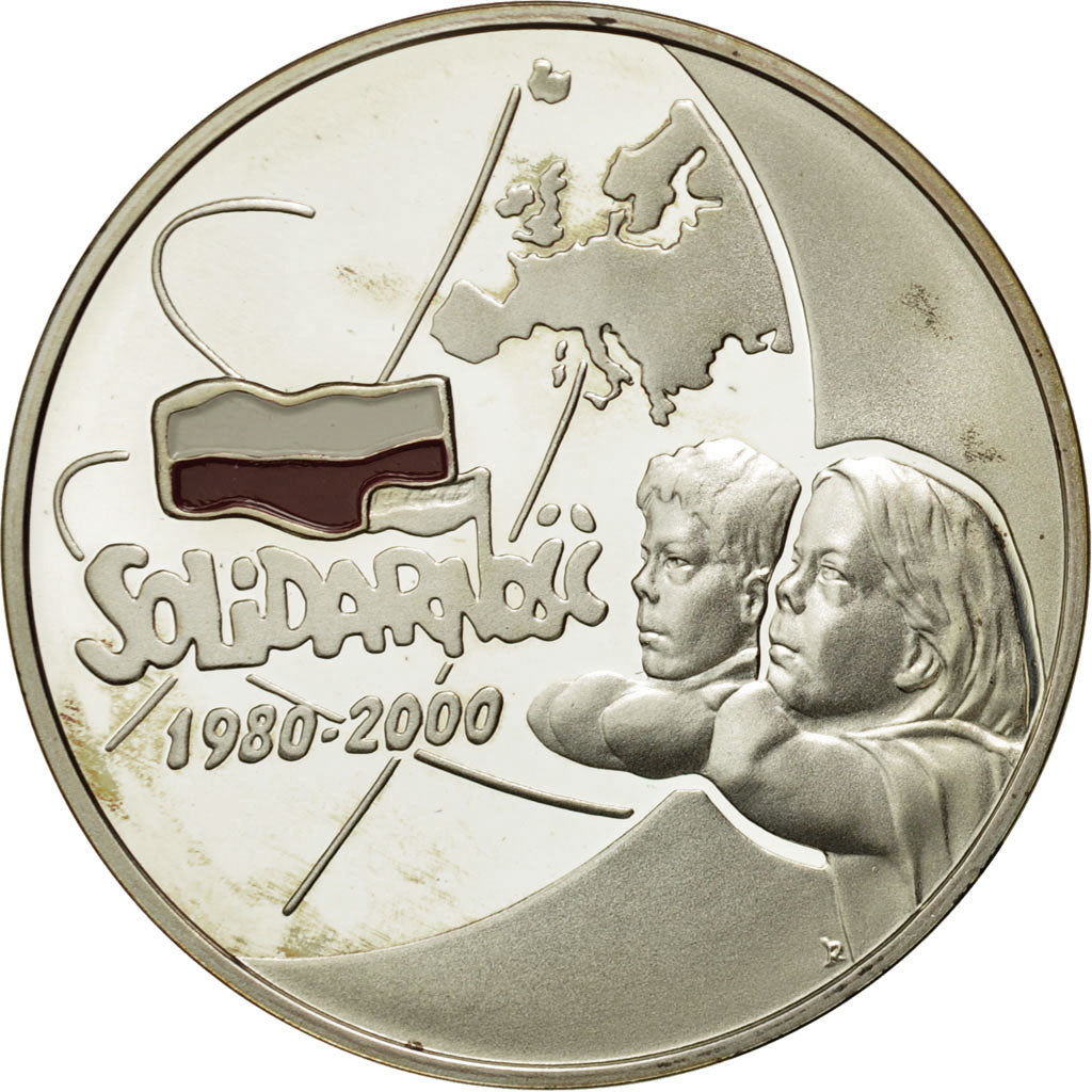 Coin, Poland, 10 Zlotych, 2000, MS(65-70), Silver, KM:395