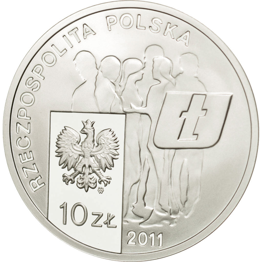 Coin, Poland, 10 Zlotych, 2011, Warsaw, MS(65-70), Silver, KM:768