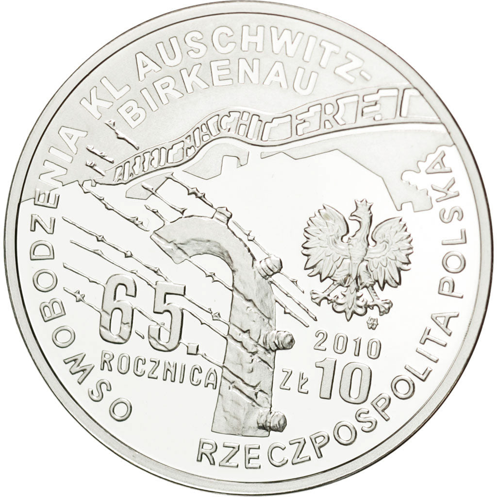 Coin, Poland, 10 Zlotych, 2010, Warsaw, MS(65-70), Silver, KM:713