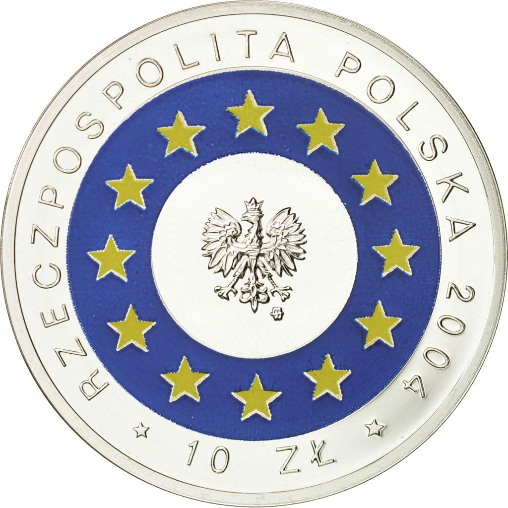 Coin, Poland, 10 Zlotych, 2004, Warsaw, MS(65-70), Silver, KM:482