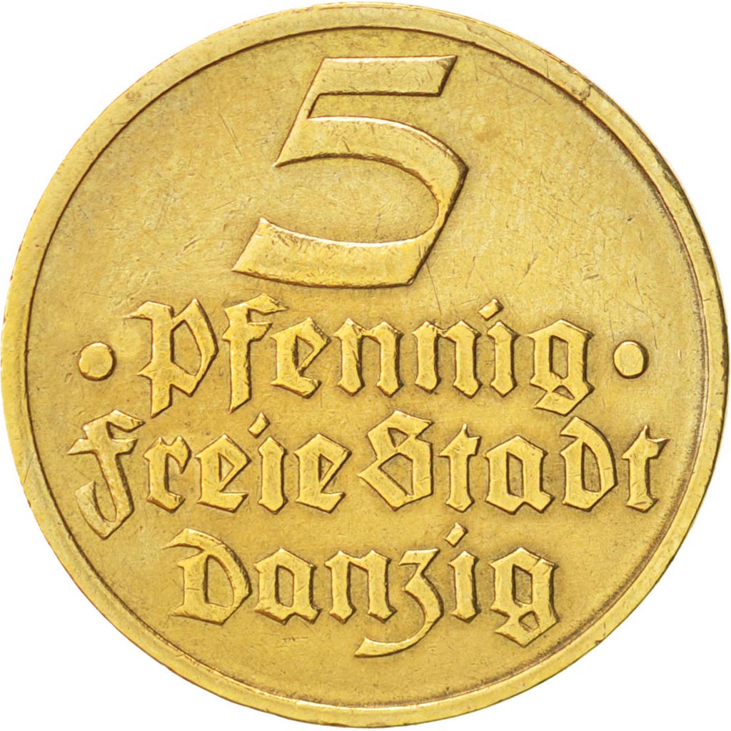 DANZIG, 5 Pfennig, 1932, KM:151