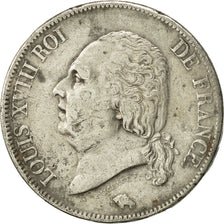 France, Louis XVIII, 5 Francs, 1823, Paris, VF(30-35), Silver, KM 711.1