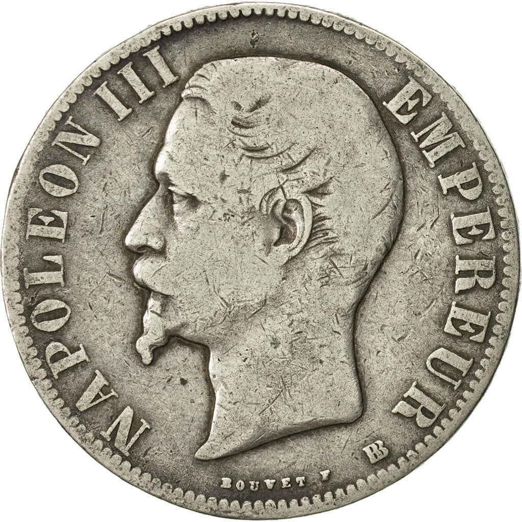 Coin, France, Napoleon III, Napoléon III, 5 Francs, 1855, Strasbourg