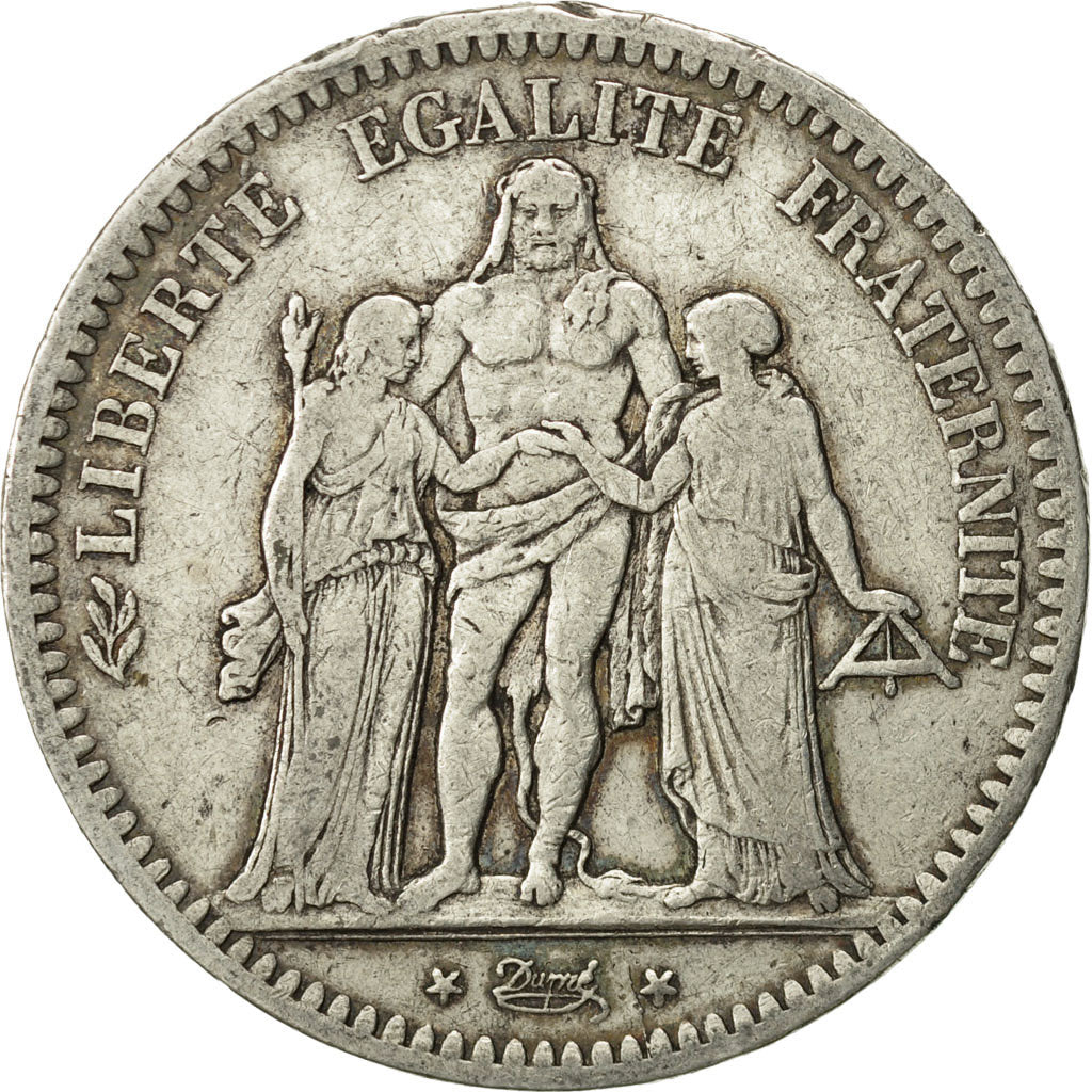 Coin, France, Hercule, 5 Francs, 1849, Bordeaux, VF(30-35), Silver, KM:756.4