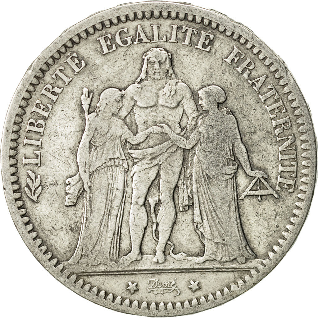 Munten, Frankrijk, Hercule, 5 Francs, 1870, Paris, FR+, Zilver, KM:820.1