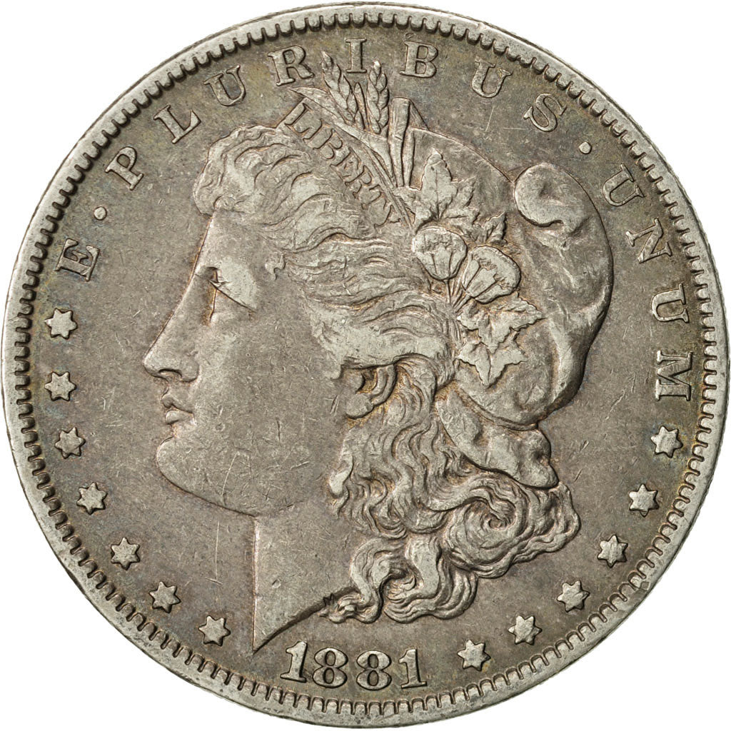 Stati Uniti, Morgan Dollar, 1881, U.S. Mint, New Orleans, BB, Argento, KM 110