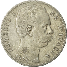 Moneta, Italia, Umberto I, 5 Lire, 1879, Rome, BB, Argento, KM:20