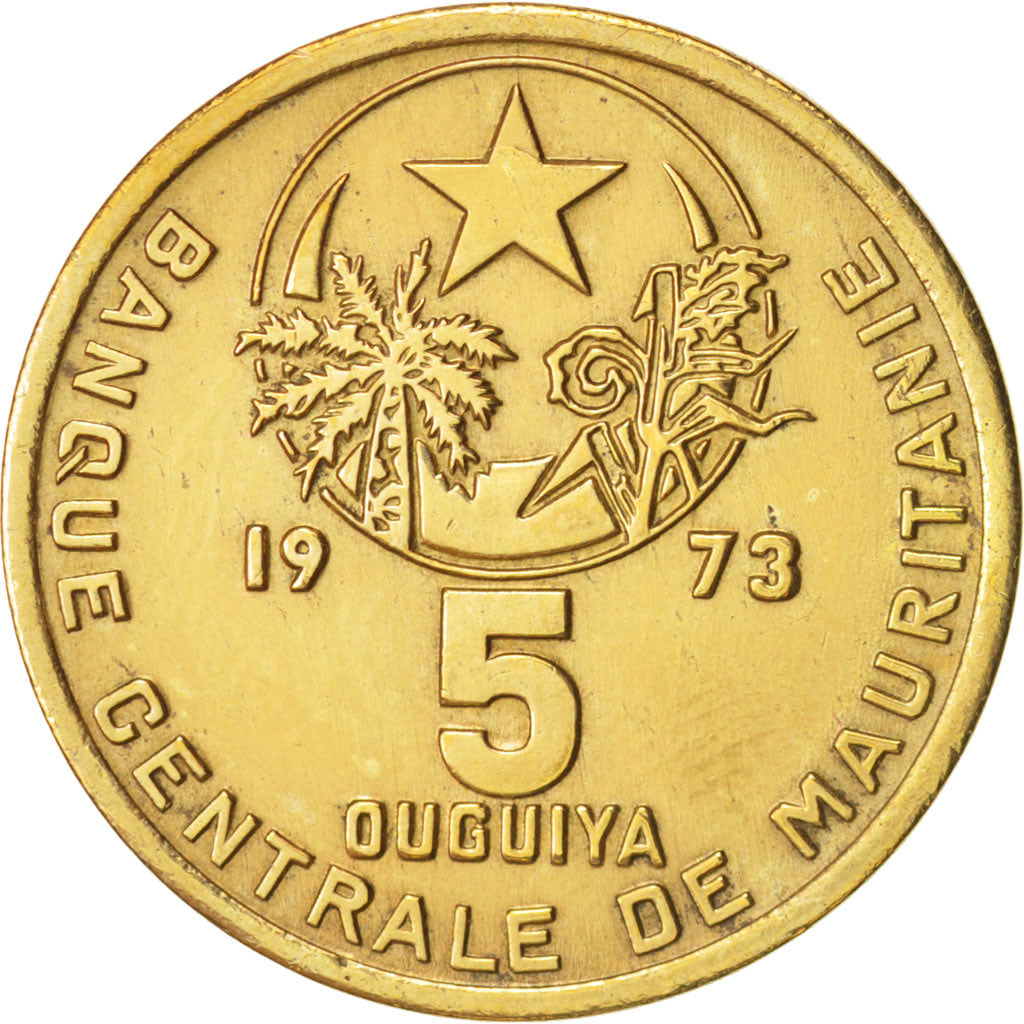 Mauritanie, 5 Ouguiya, 1973, KM:3