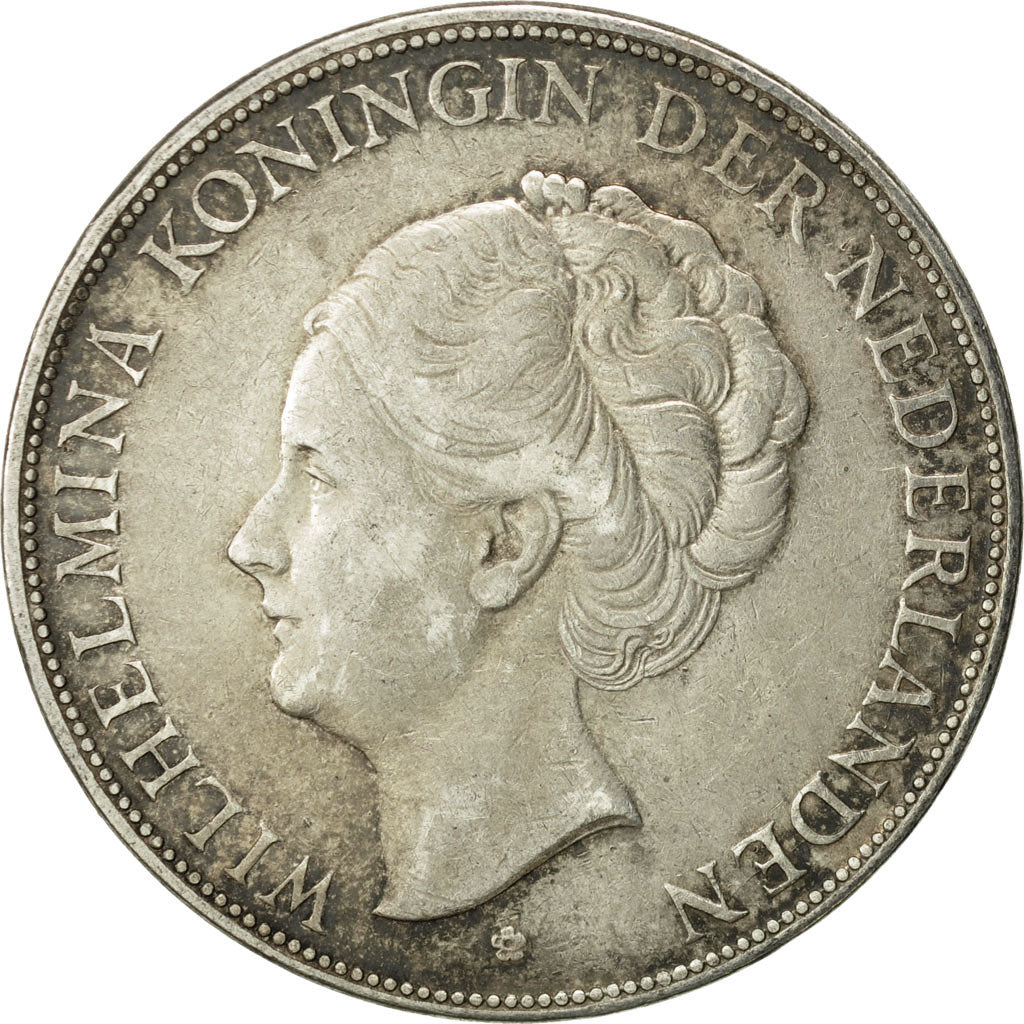 Coin, Netherlands, Wilhelmina I, 2-1/2 Gulden, 1932, EF(40-45), Silver, KM:165